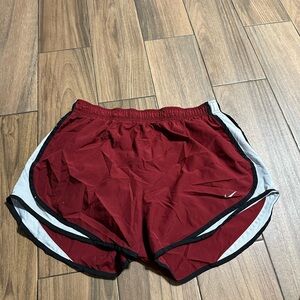 Nike Women's Red and Gray Shorts